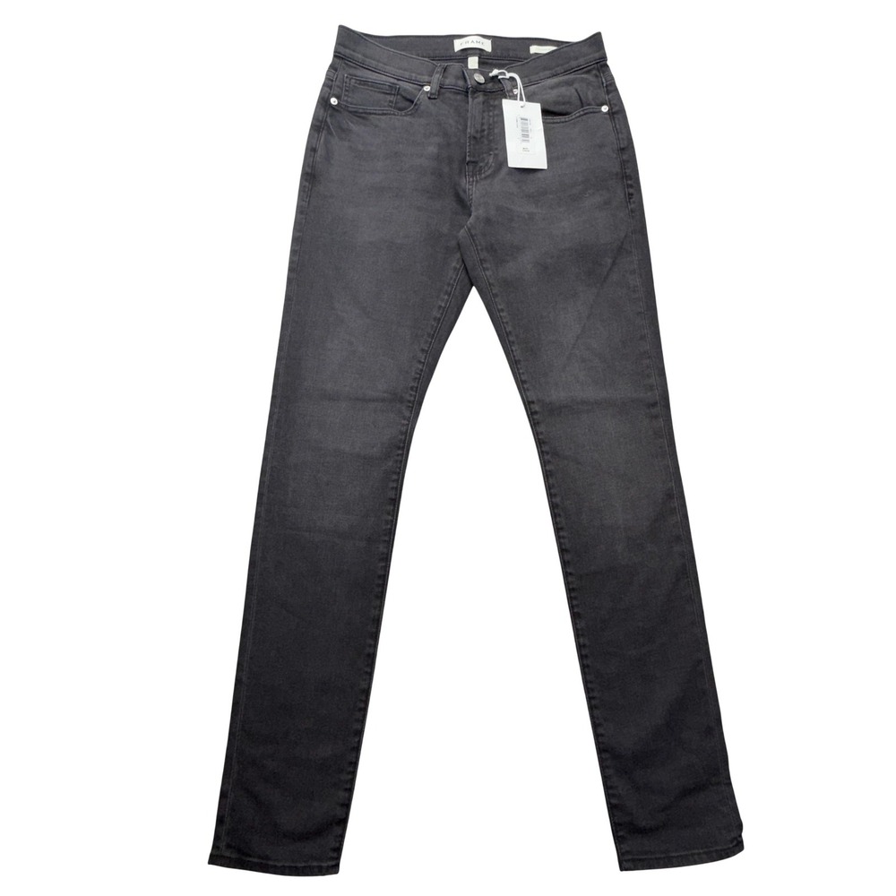 FRAME L'Homme Skinny Jeans Mens 30x32 Charcoal Gray Fade Wash LMHK195